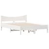 vidaXL Bed Frame without Mattress White 120x190 cm Small Double Solid Wood Pine