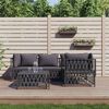 vidaXL 5 Piece Garden Lounge Set with Cushions Anthracite Steel