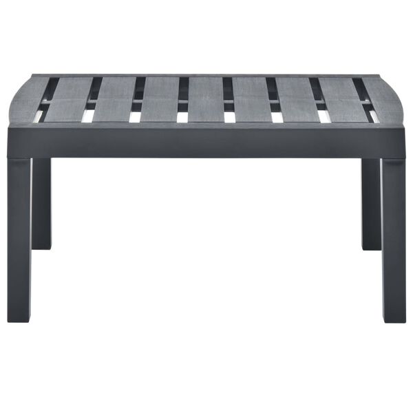vidaXL Garden Table Anthracite 78x55x38 cm Plastic