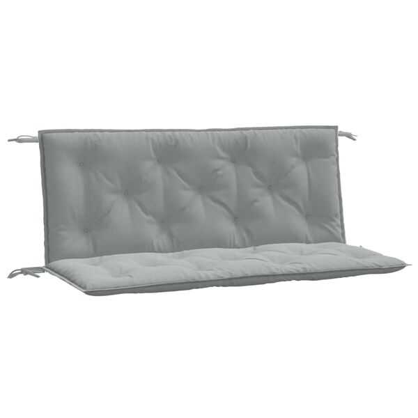 vidaXL Garden Bench Cushions 2 pcs Melange Light Grey 120x50x7 cm Fabric