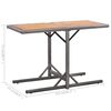 vidaXL Garden Table Anthracite Poly Rattan and Solid Acacia Wood