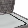 vidaXL Garden Storage Box Grey 120x50x60 cm Poly Rattan