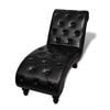 vidaXL Chaise Longue Brown Faux Leather