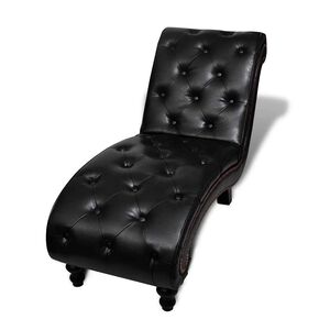 vidaXL Chaise Longue Brown Faux Leather