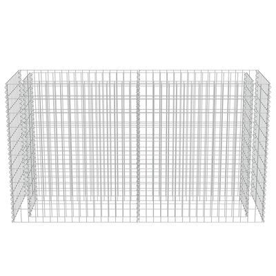 vidaXL Gabion Raised Bed Galvanised Steel 180x50x100 cm