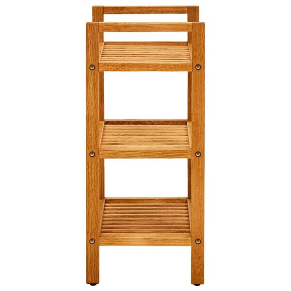 vidaXL Shoe Rack with 3 Shelves 50x27x60 cm Solid Oak Wood