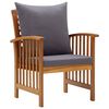 vidaXL 5 Piece Garden Lounge Set with Cushions Solid Acacia Wood (310258+310261+310264)