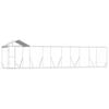 vidaXL Outdoor Dog Kennel with Roof Silver 10x2x2.5 m Galvanised Steel
