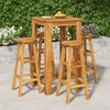 vidaXL 5 Piece Garden Bar Set Solid Wood Acacia