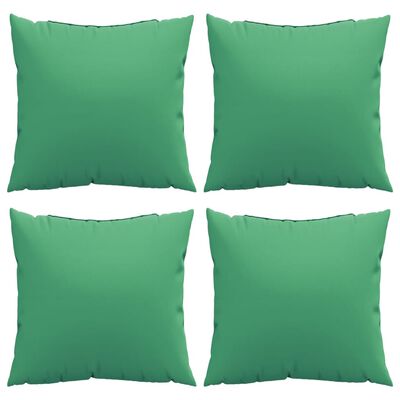 vidaXL Sofa Cushions 4 pcs Green 40x40 cm Fabric