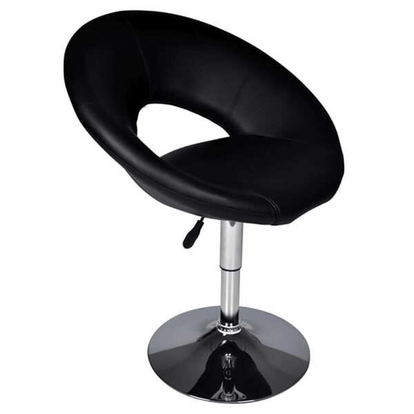 vidaXL Bar Stool Black Faux Leather