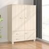 vidaXL Wardrobe HAMAR Honey Brown 99x45x137 cm Solid Wood Pine
