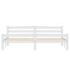 vidaXL Bed Frame without Mattress White Solid Pinewood 180x200 cm Super King