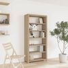 vidaXL 6-Tier Bookcase 80x30x170 cm Solid Wood Acacia