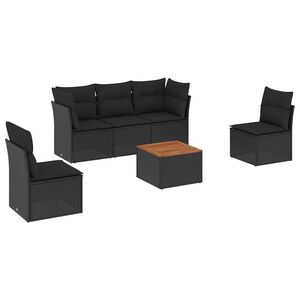 vidaXL Garden Sofa Set | Black