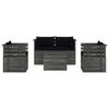 vidaXL 5 Piece Garden Pallet Lounge Set with Cushions Solid Pinewood