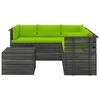vidaXL 6 Piece Garden Pallet Lounge Set with Cushions Solid Pinewood
