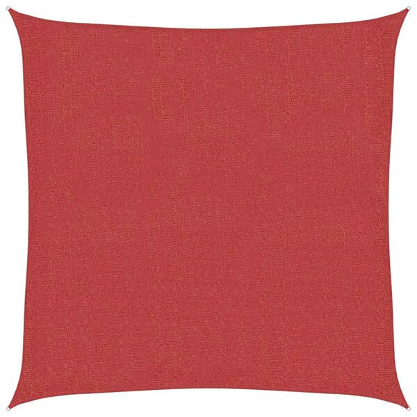 vidaXL Sunshade Sail 160 g/m² Red 2x2 m HDPE