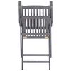 vidaXL Folding Outdoor Chairs 2 pcs with Cushions Solid Acacia Wood