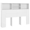 vidaXL Headboard Cabinet White 140x19x103,5 cm