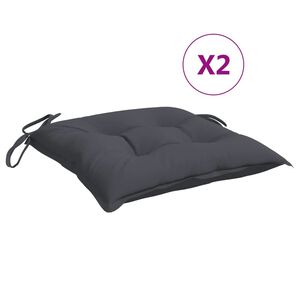 vidaXL Chair Cushions 2 pcs Anthracite 40x40x7 cm Oxford Fabric