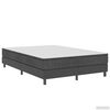 vidaXL Box Spring Bed Frame without Mattress Grey Fabric 160x200 cm