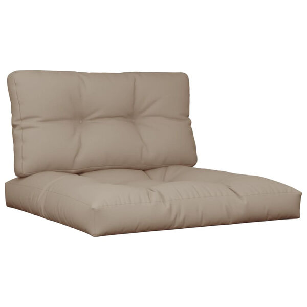 vidaXL Pallet Cushions 2 pcs Taupe Fabric