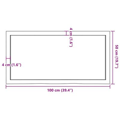 vidaXL Wall Shelf Light Brown 100x50x(2-6) cm Treated Solid Wood Oak