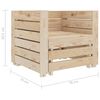 vidaXL 2 Piece Garden Pallet Lounge Set Wood