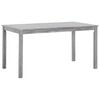 vidaXL 7 Piece Outdoor Dining Set Grey Wash Solid Acacia Wood