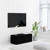 vidaXL 801860 vidaXL TV Cabinet Black 80x34x30 cm Engineered Wood