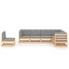vidaXL 7 Piece Garden Lounge Set with Cushions Solid Pinewood