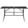 vidaXL Garden Table Grey 140x80x74 cm Poly Rattan