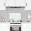 vidaXL Kitchen Backsplash White 70 x 50 cm Tempered Glass