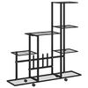 vidaXL Plant Stand | Black | Powder-coated metal | 94.5 cm x 25 cm x 92.5 cm