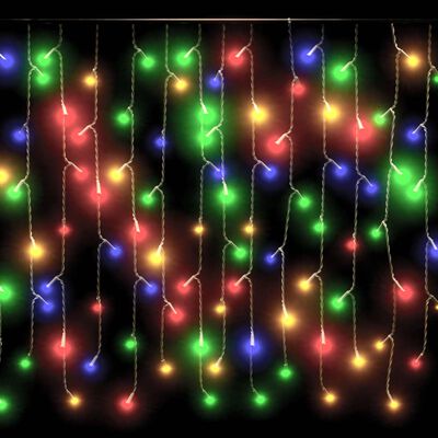 vidaXL LED Curtain Icicle Lights 10m 400 LED Colourful 8 Function