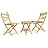 vidaXL Bistro Set | Natural Bamboo | Bamboo | Compact | Foldable | Bistro Set
