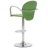 vidaXL Bar Stools with Armrest 2 pcs Green Faux Leather