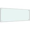 vidaXL Kitchen Backsplash White 100 x 40 cm Tempered Glass