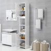vidaXL 3 Piece Bathroom Furniture Set High Gloss White Engineered Wood