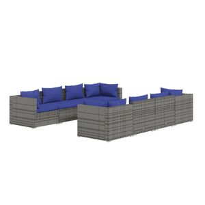 vidaXL Garden Lounge Set | Grey, Dark Blue