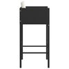 vidaXL Bar Stools 4 pcs with Cushions Black Poly Rattan