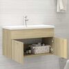 vidaXL Sink Cabinet Sonoma Oak 80x38.5x46 cm Engineered Wood