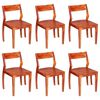 vidaXL Dining Chairs 6 pcs Solid Acacia Wood