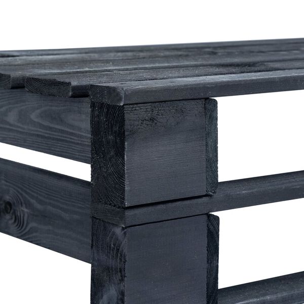 vidaXL Garden Pallet Bench Wood Black