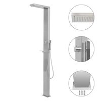 vidaXL Outdoor Shower Stainless Steel Square