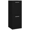 vidaXL Bathroom Cabinet Black 30x30x80 cm Engineered Wood