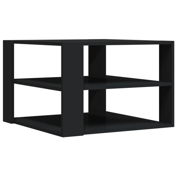 vidaXL Coffee Table Black 58x58x40 cm Engineered Wood