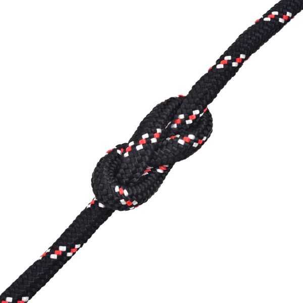 vidaXL Marine Rope Polypropylene 10 mm 50 m Black