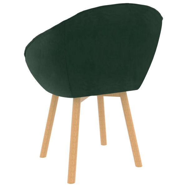 vidaXL Dining Chairs 2 pcs Dark Green Velvet